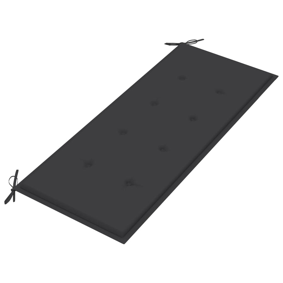 Tuinbank Stapelbaar Met Kussen 28,5 Cm Massief Teakhout 120 cm Antraciet