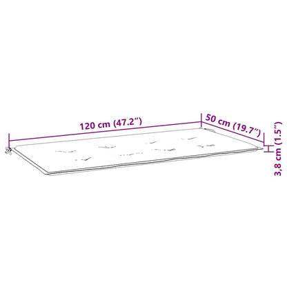Tuinbank Stapelbaar Met Kussen 128,5 Cm Massief Teakhout 120 cm koningsblauw
