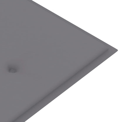 Tuinbank Stapelbaar Met Kussen 59 Cm Massief Teakhout 150 cm Grijs