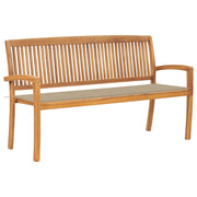 Tuinbank 159 cm massief teakhout stapelbaar