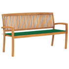 Tuinbank 159 cm massief teakhout stapelbaar