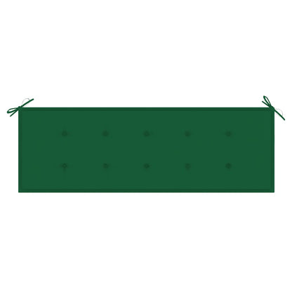 Tuinbank Stapelbaar Met Kussen 59 Cm Massief Teakhout 150 cm Groen