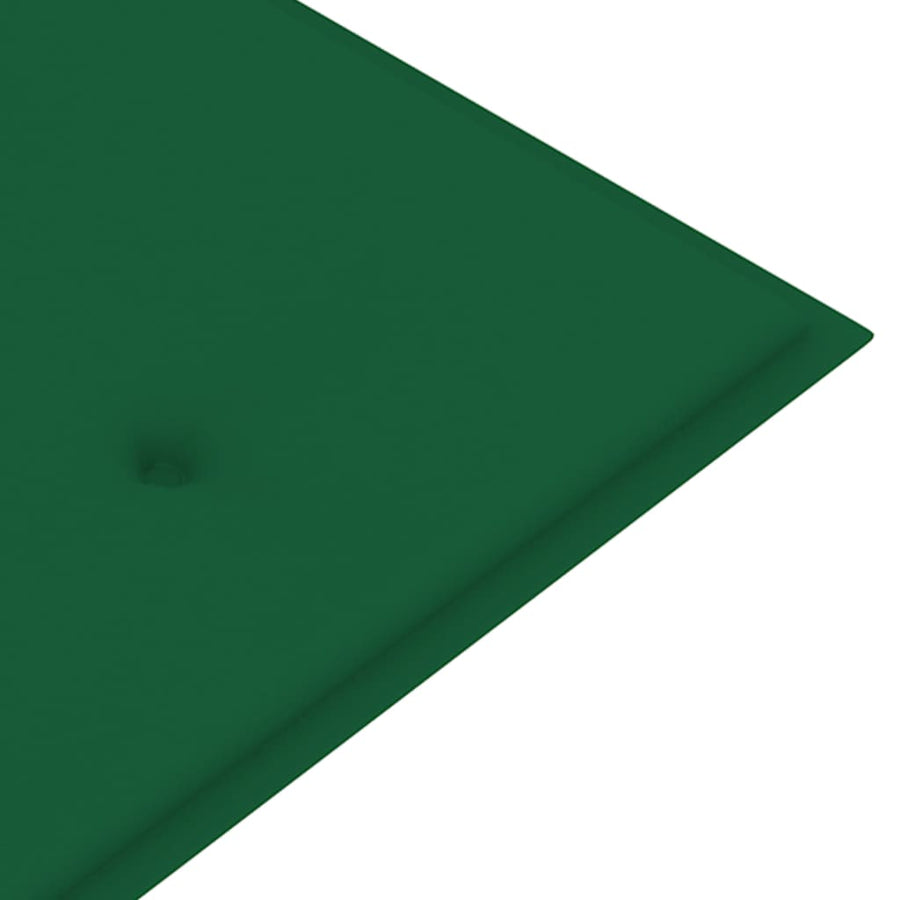Tuinbank Stapelbaar Met Kussen 59 Cm Massief Teakhout 150 cm Groen