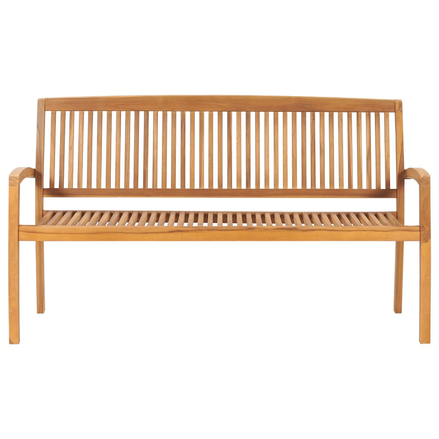 Tuinbank Stapelbaar Met Kussen 59 Cm Massief Teakhout 150 cm Rood