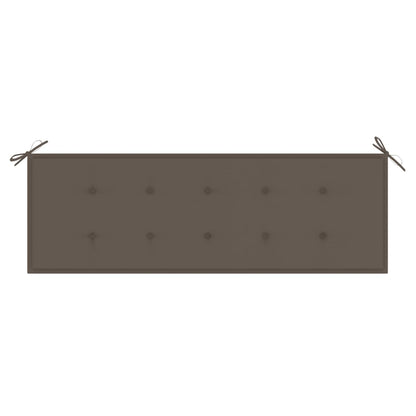 Tuinbank Stapelbaar Met Kussen 59 Cm Massief Teakhout 150 cm Taupe