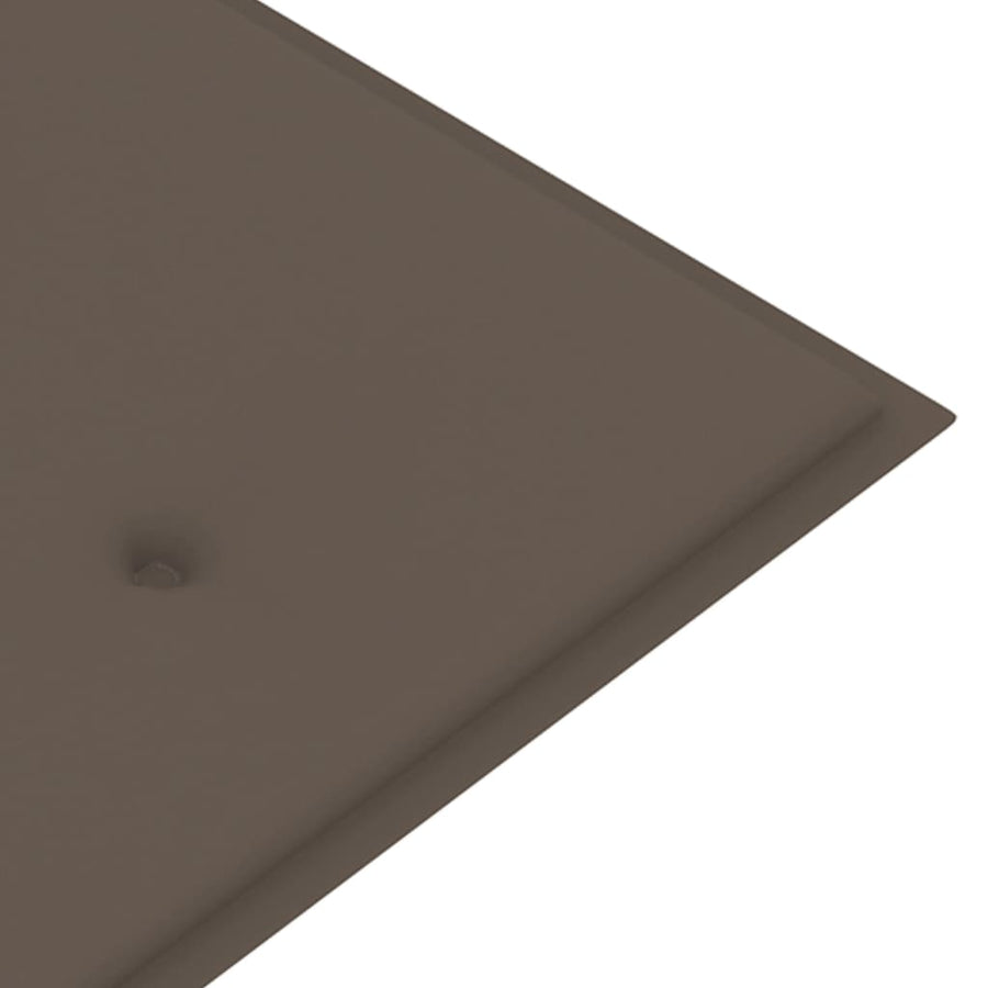 Tuinbank Stapelbaar Met Kussen 59 Cm Massief Teakhout 150 cm Taupe