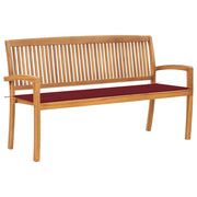 Tuinbank 159 cm massief teakhout stapelbaar
