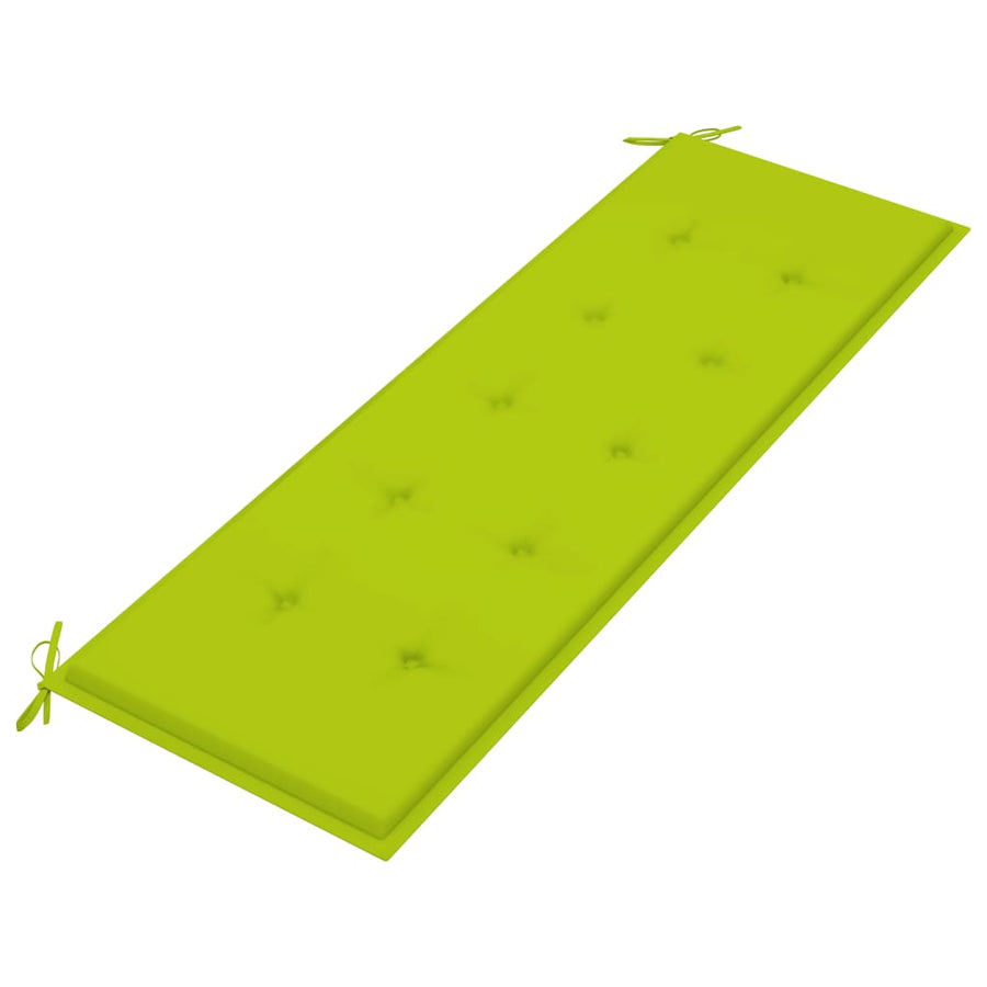Tuinbank Stapelbaar Met Kussen 59 Cm Massief Teakhout 150 cm Heldergroen