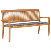 Tuinbank 159 cm massief teakhout stapelbaar