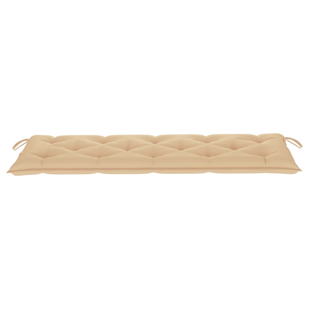 Tuinbank Stapelbaar Met Kussen 59 Cm Massief Teakhout Beige