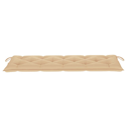 Tuinbank Stapelbaar Met Kussen 59 Cm Massief Teakhout Beige