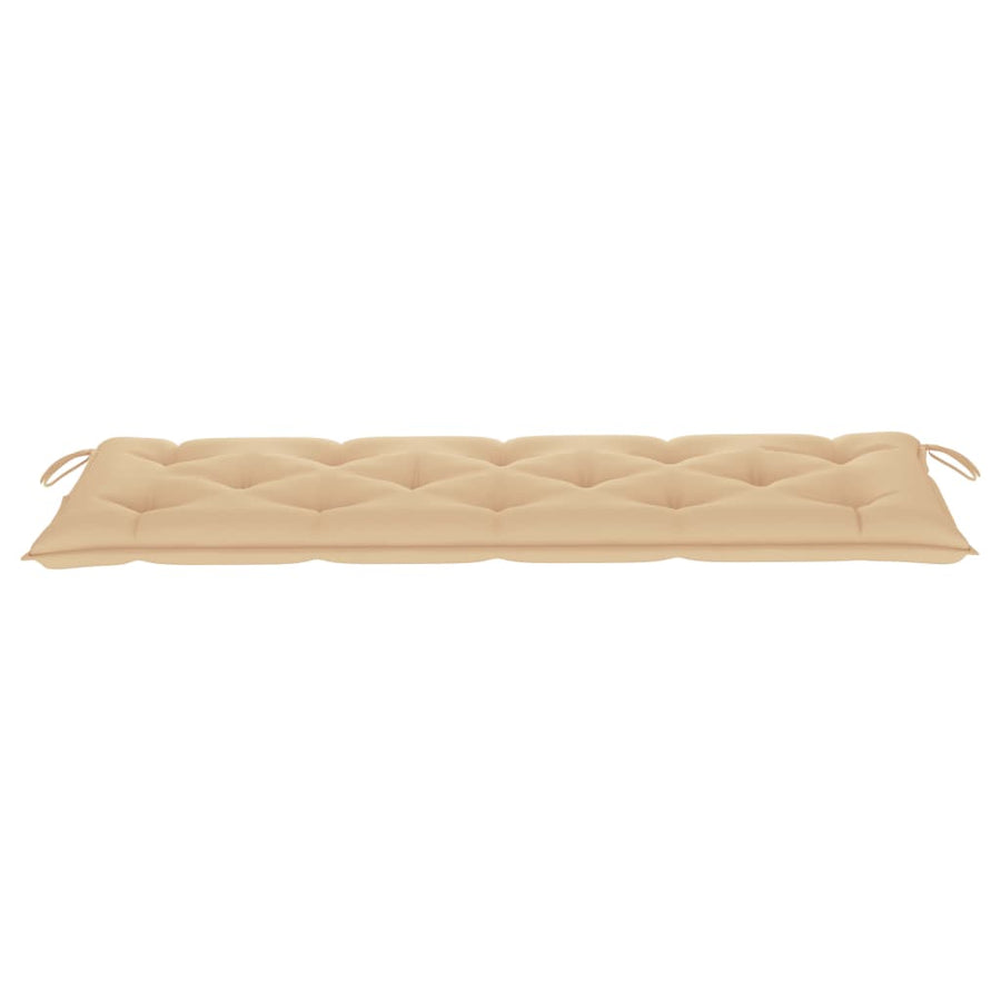 Tuinbank Stapelbaar Met Kussen 59 Cm Massief Teakhout Beige