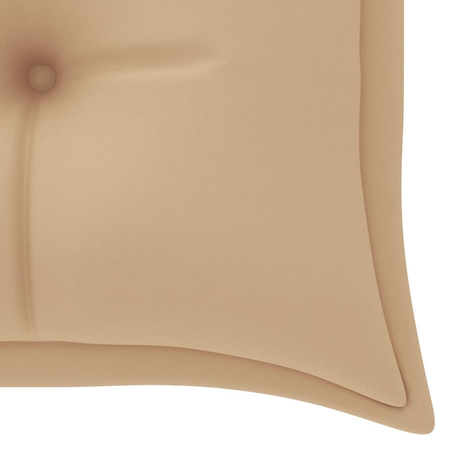 Tuinbank Stapelbaar Met Kussen 59 Cm Massief Teakhout Beige