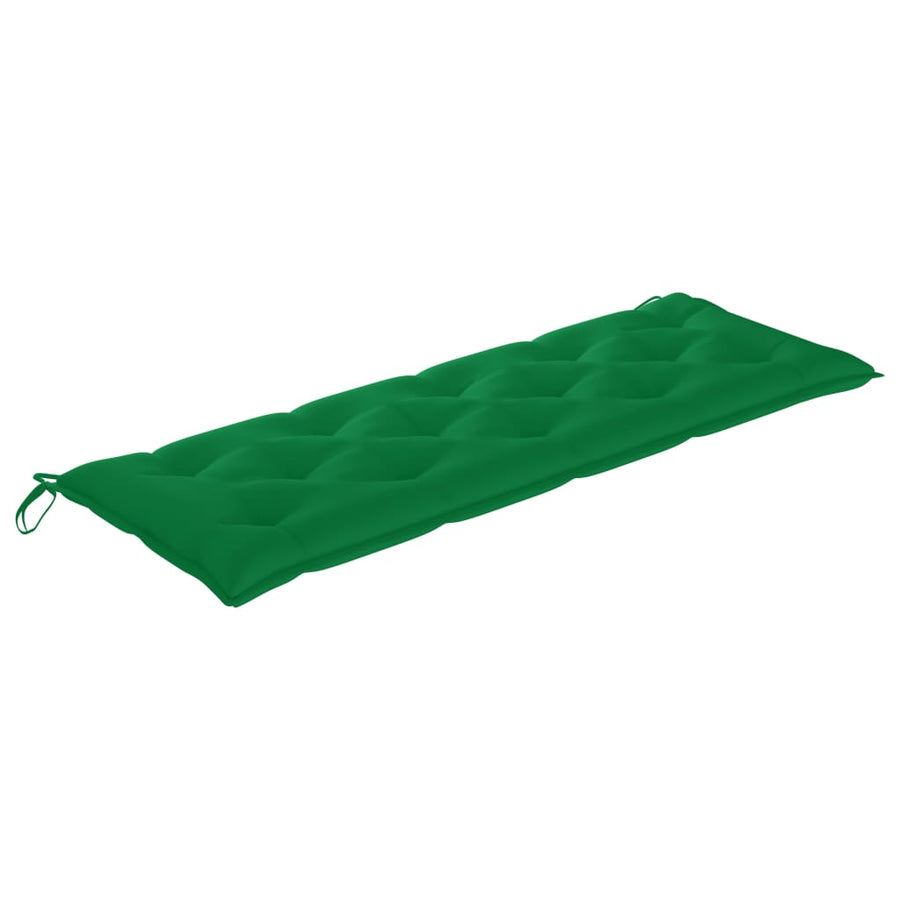 Tuinbank Stapelbaar Met Kussen 59 Cm Massief Teakhout Groen