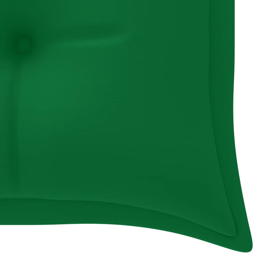 Tuinbank Stapelbaar Met Kussen 59 Cm Massief Teakhout Groen