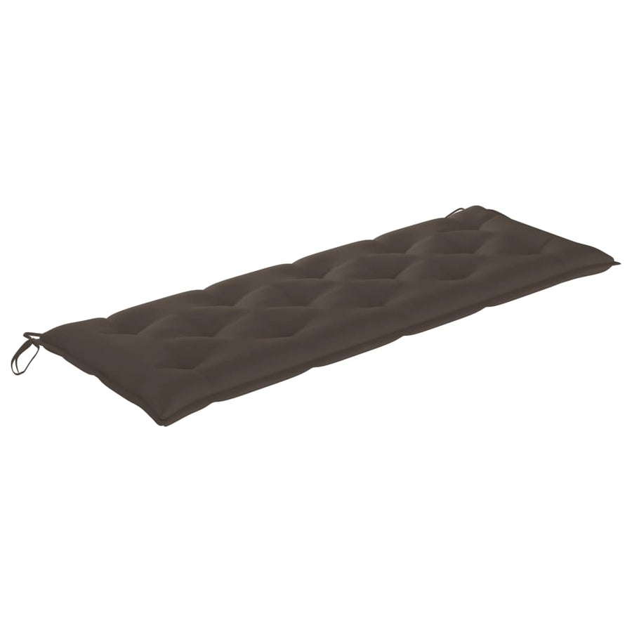 Tuinbank Stapelbaar Met Kussen 59 Cm Massief Teakhout Taupe