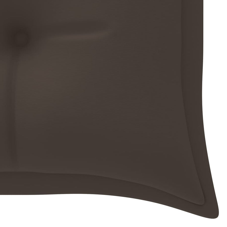 Tuinbank Stapelbaar Met Kussen 59 Cm Massief Teakhout Taupe