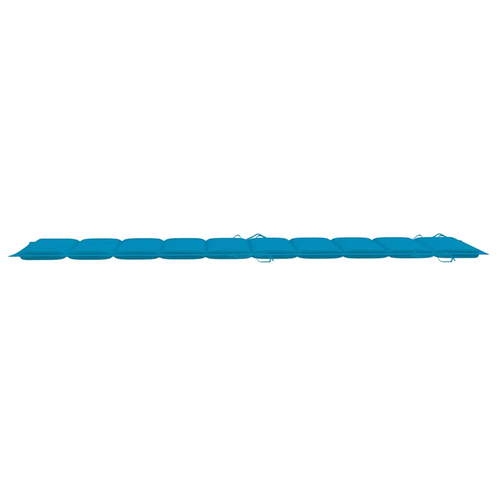 Ligbed Schommelend Met Kussen Massief Teakhout Blauw