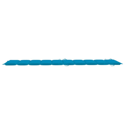 Ligbed Schommelend Met Kussen Massief Teakhout Blauw