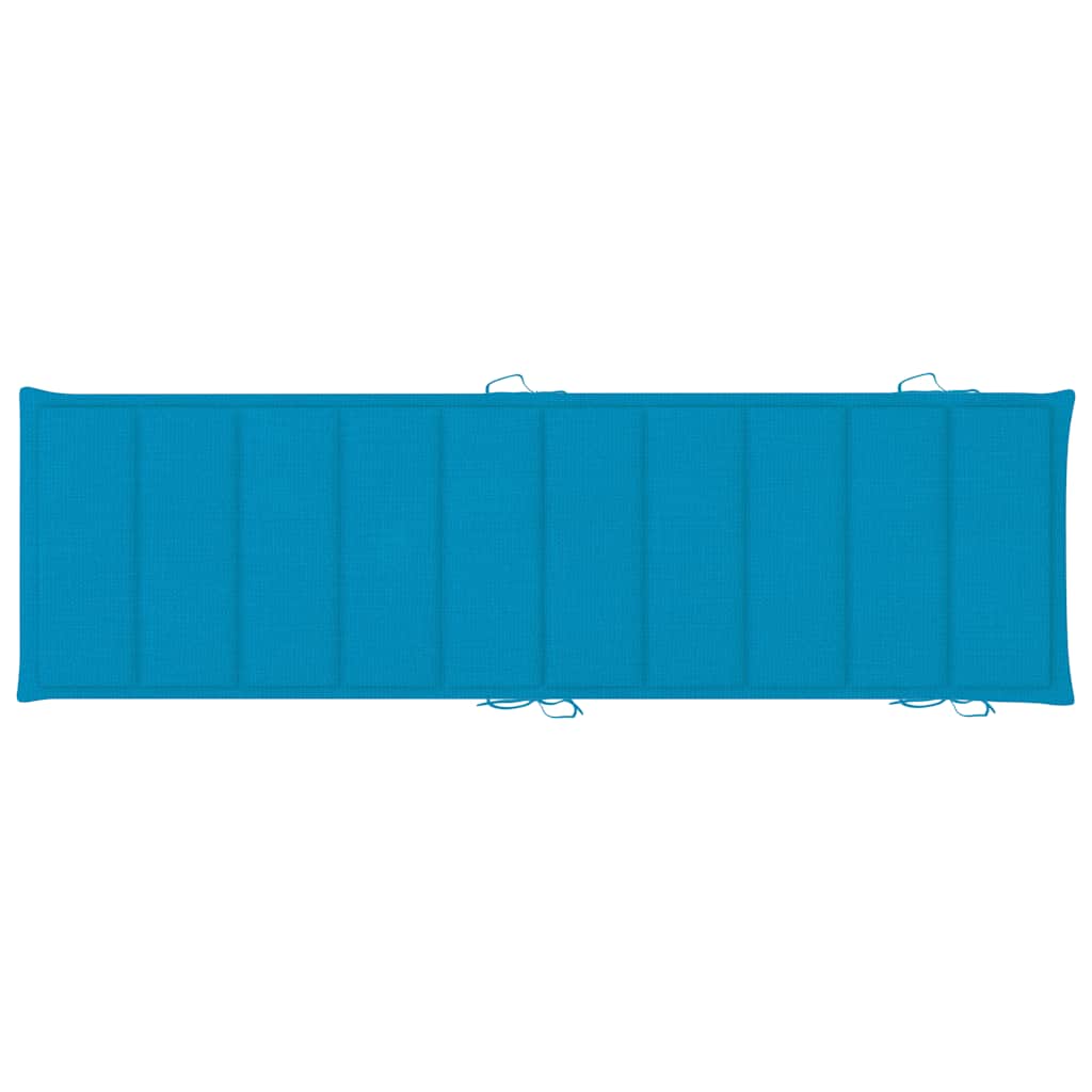 Ligbed Schommelend Met Kussen Massief Teakhout Blauw