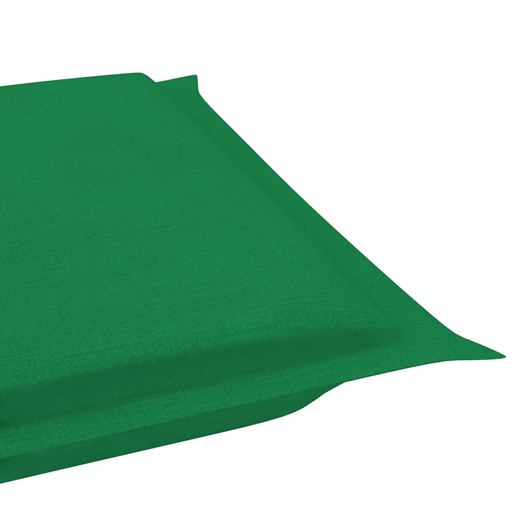 Ligbed Schommelend Met Kussen Massief Teakhout Groen