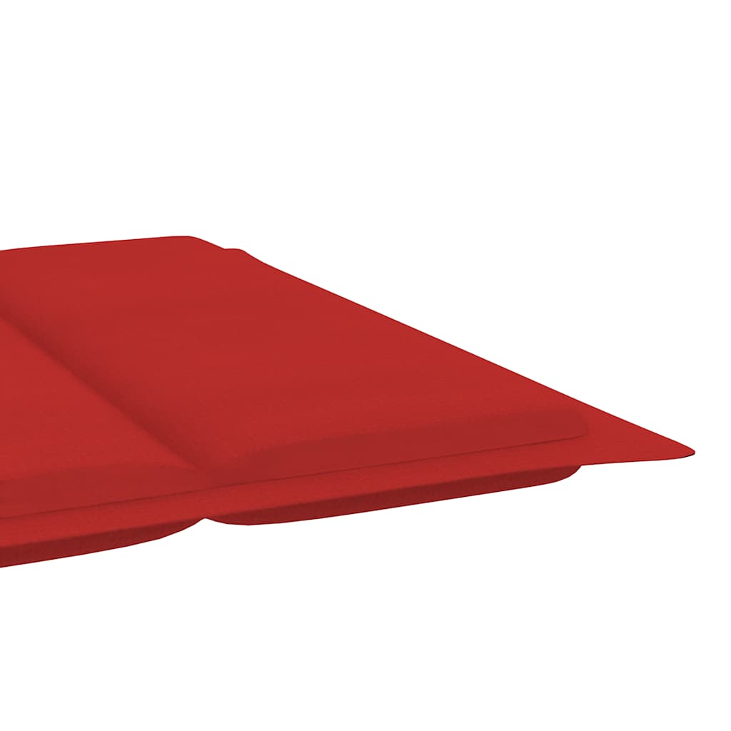 Ligbed Schommelend Met Kussen Massief Teakhout Rood
