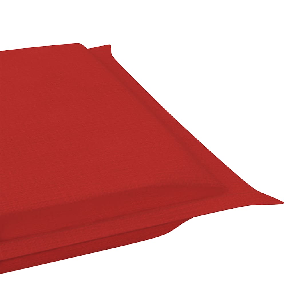 Ligbed Schommelend Met Kussen Massief Teakhout Rood
