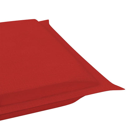 Ligbed Schommelend Met Kussen Massief Teakhout Rood