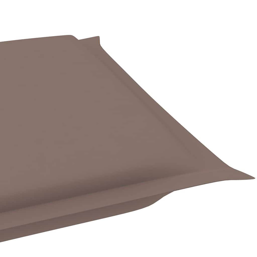 Ligbed Schommelend Met Kussen Massief Teakhout Taupe