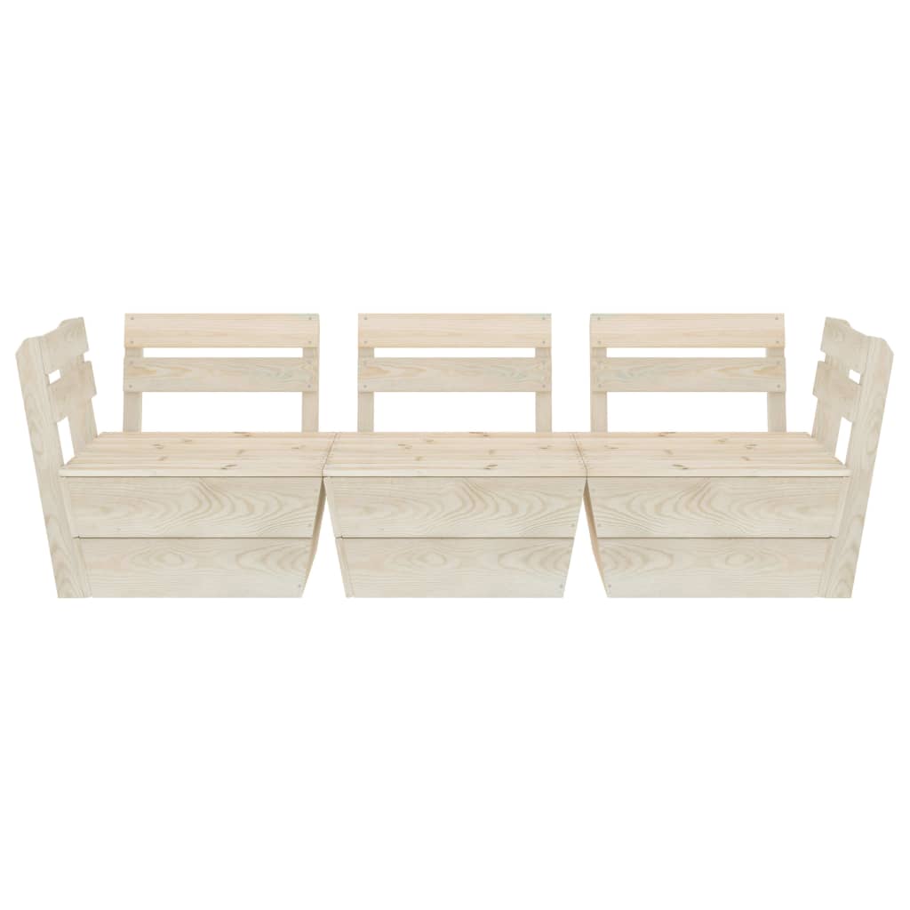 Tuinbank 3-Zits Pallet Geïmpregneerd Vurenhout Driezitsbank