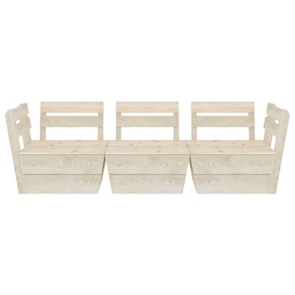 Tuinbank 3-Zits Pallet Geïmpregneerd Vurenhout Driezitsbank