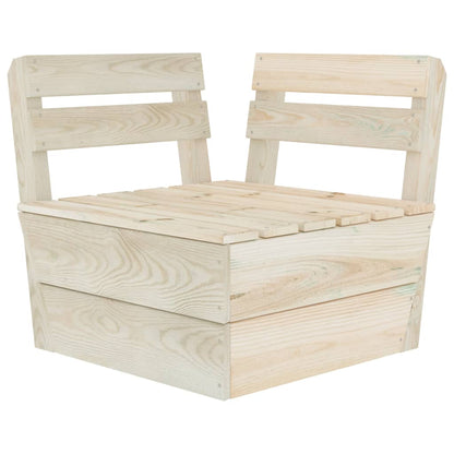 6-Delige Loungeset Pallet Geïmpregneerd Vurenhout hoek + 2x midden + 3x Tafel