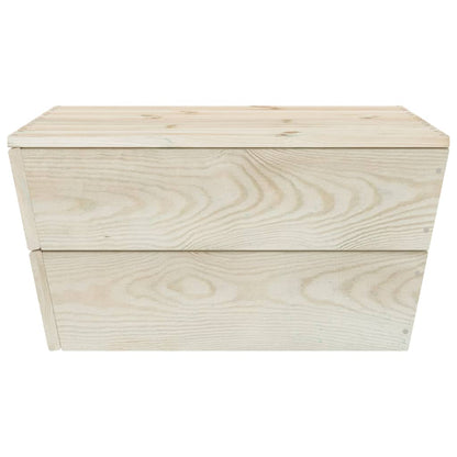 6-Delige Loungeset Pallet Geïmpregneerd Vurenhout 3x hoek + 2x midden + Tafel