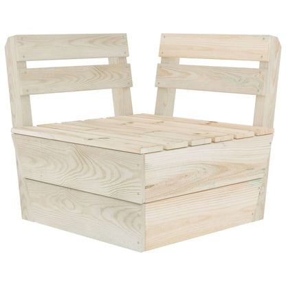 6-Delige Loungeset Pallet Geïmpregneerd Vurenhout hoek + 3x midden + 2x Tafel