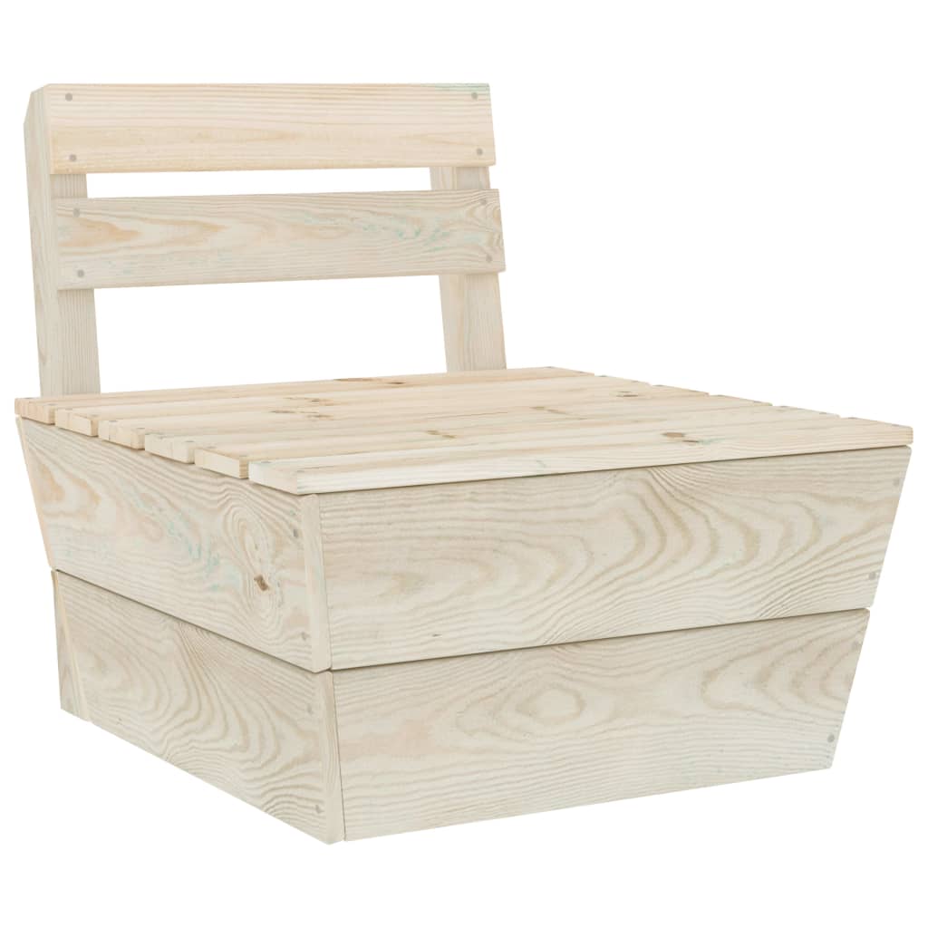6-Delige Loungeset Pallet Geïmpregneerd Vurenhout 2x midden + 2x hoek + 2x Tafel