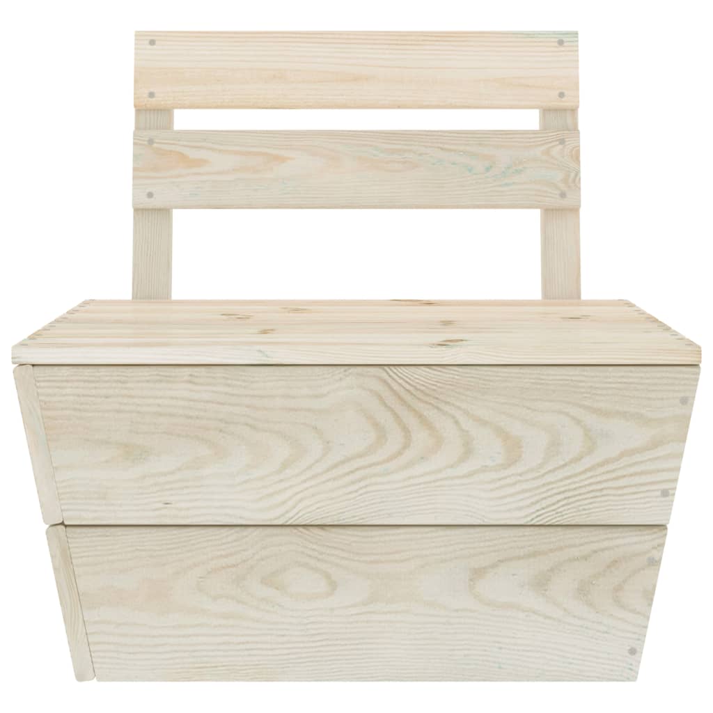 7-Delige Loungeset Pallet Geïmpregneerd Vurenhout 2x hoek + 2x midden + 3x Tafel