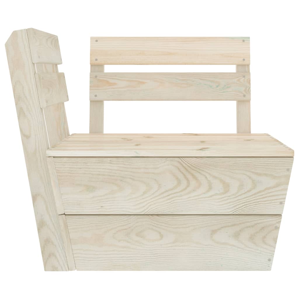 8-Delige Loungeset Pallet Geïmpregneerd Vurenhout 2x hoek + 4x midden + 2x Tafel