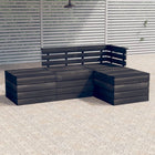 -Delige Loungeset Pallet Massief Grenenhout Donkergrijs Bruin