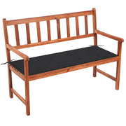 Tuinbank 120 cm massief acaciahout antraciet