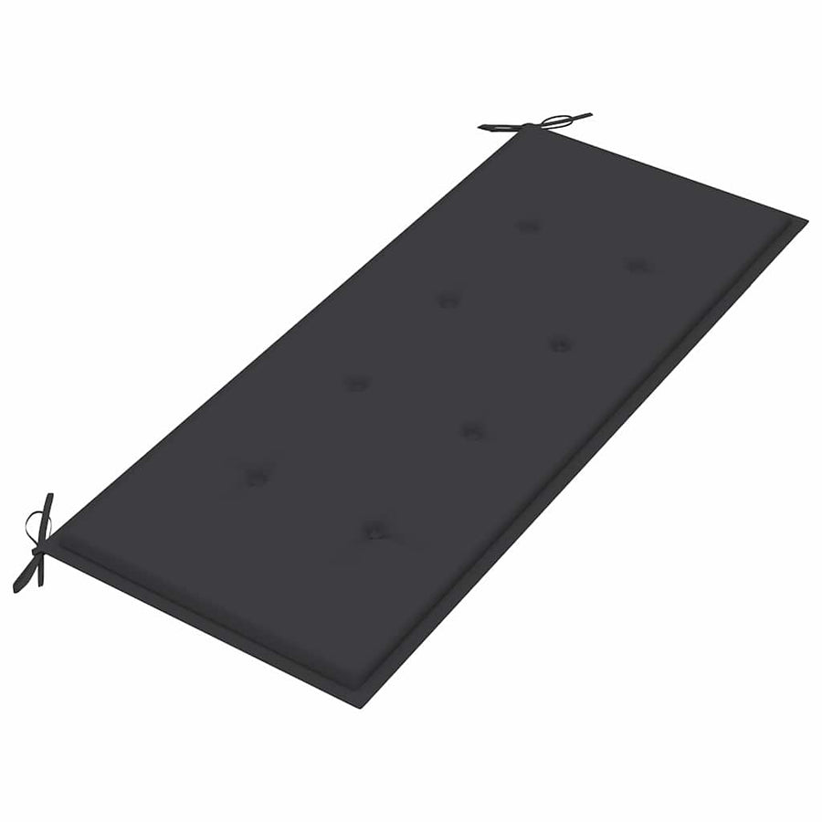 Tuinbank Met Kussen 120 Cm Massief Acaciahout 120 x 50 x 4 cm Antraciet