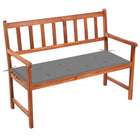 Tuinbank 120 cm massief acaciahout grijs