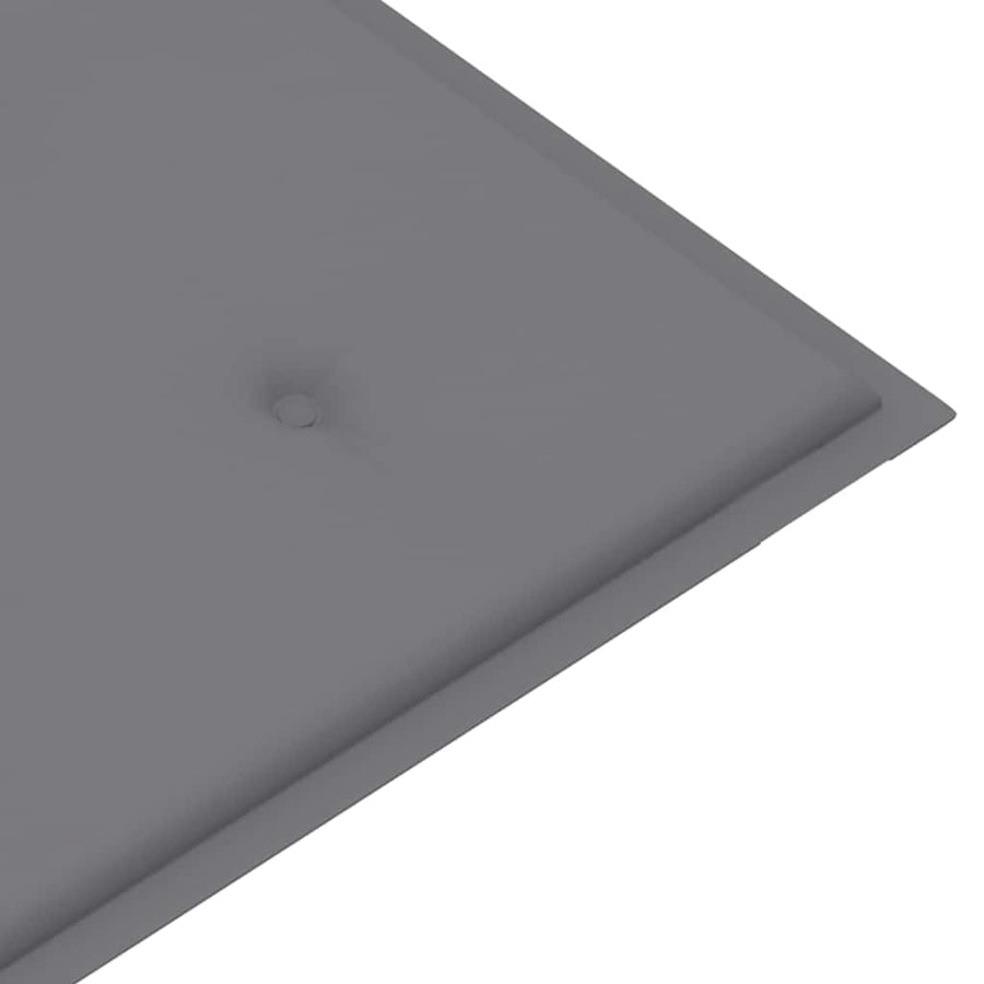 Tuinbank Met Kussen 120 Cm Massief Acaciahout Grijs 120 x 50 x 4 cm