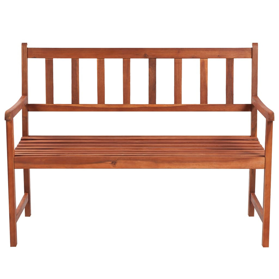 Tuinbank Met Kussen 120 Cm Massief Acaciahout 120 x 50 x 4 cm Crème