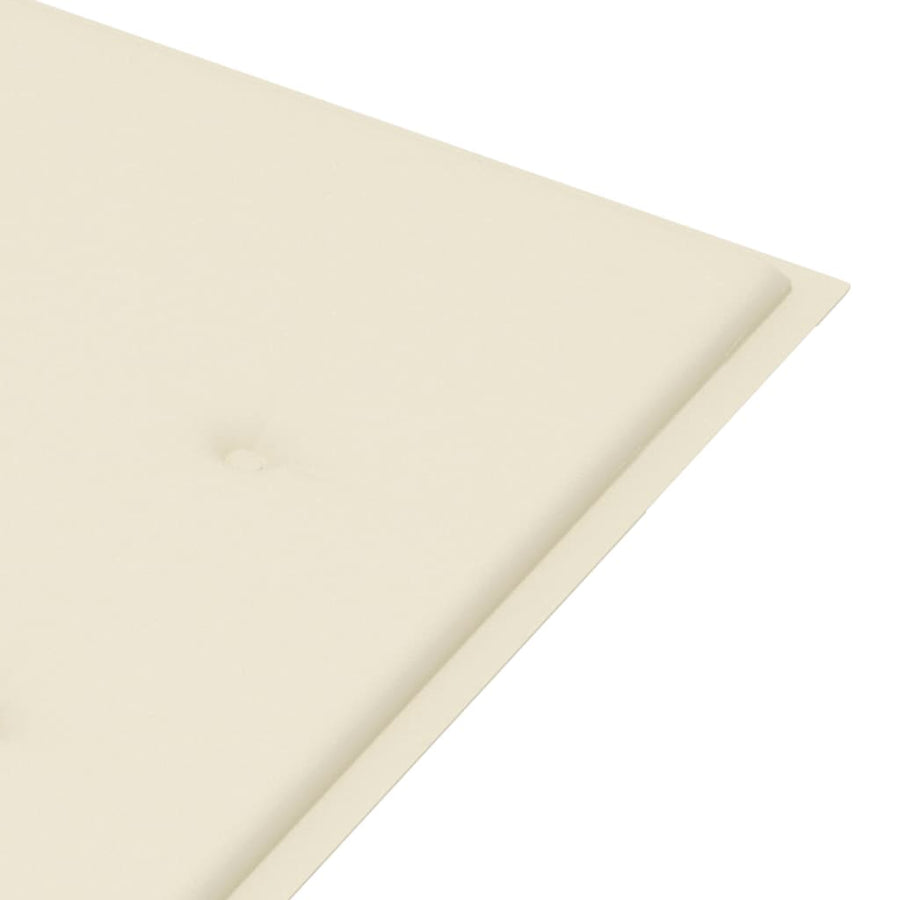 Tuinbank Met Kussen 120 Cm Massief Acaciahout 120 x 50 x 4 cm Crème