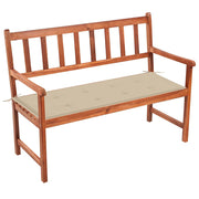 Tuinbank 120 cm massief acaciahout met kussen