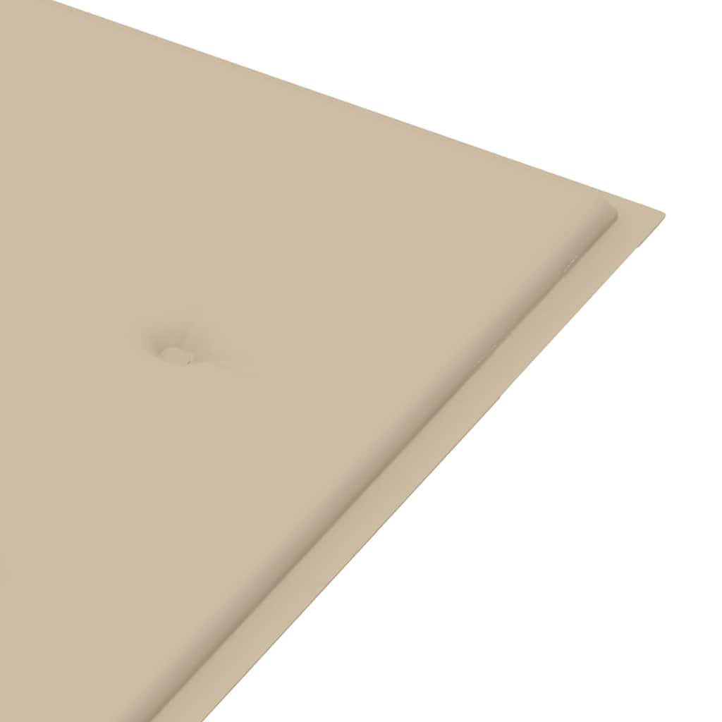 Tuinbank Met Kussen 120 Cm Massief Acaciahout Beige 120 x 50 x 4 cm