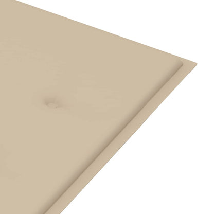 Tuinbank Met Kussen 120 Cm Massief Acaciahout Beige 120 x 50 x 4 cm