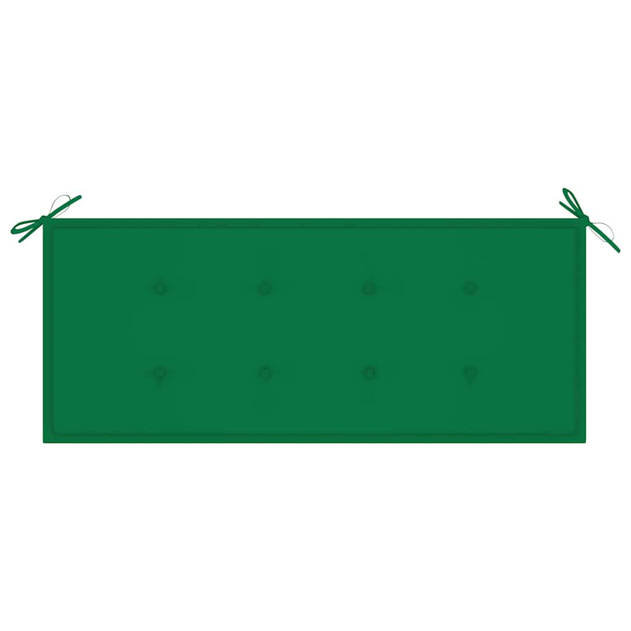 Tuinbank Met Kussen 120 Cm Massief Acaciahout Groen 120 x 50 x 4 cm