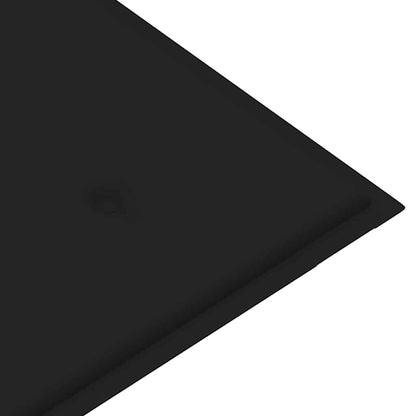 Tuinbank Met Kussen 120 Cm Massief Acaciahout 120 x 50 x 4 cm Zwart