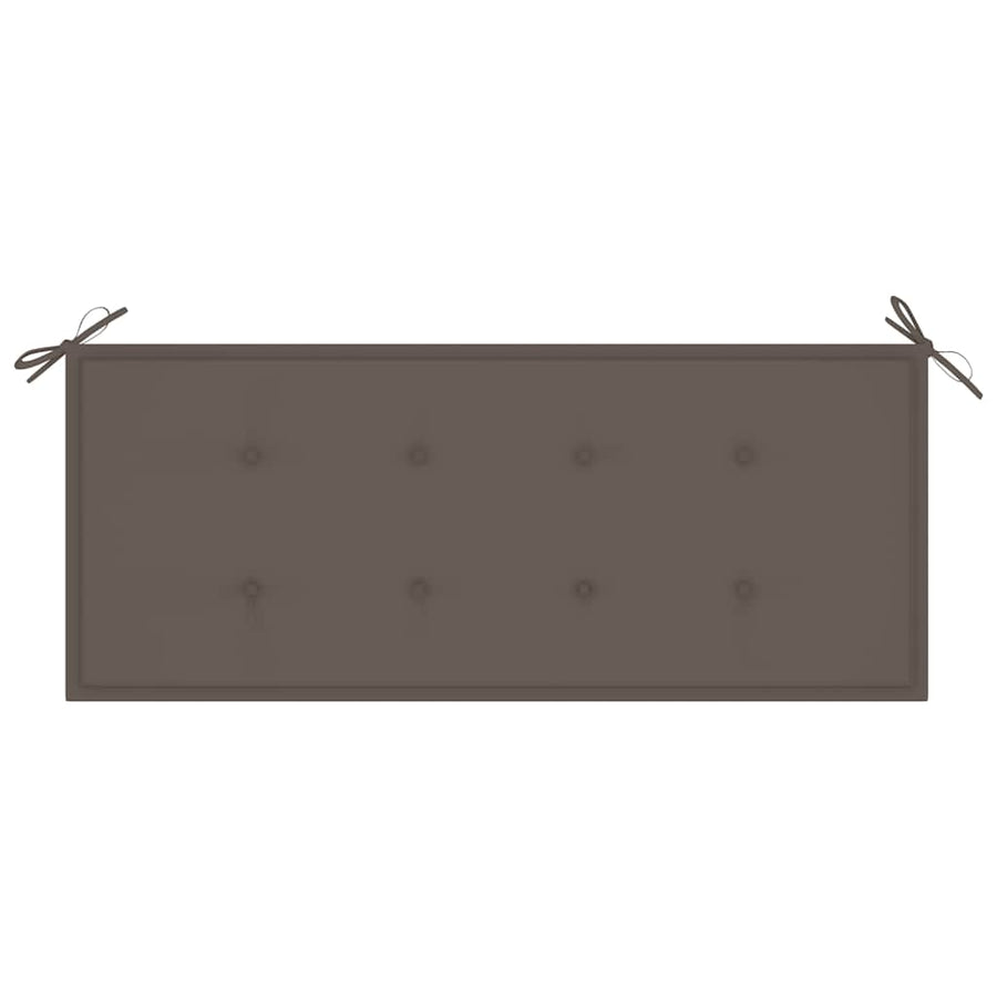 Tuinbank Met Kussen 120 Cm Massief Acaciahout Taupe 120 x 50 x 4 cm